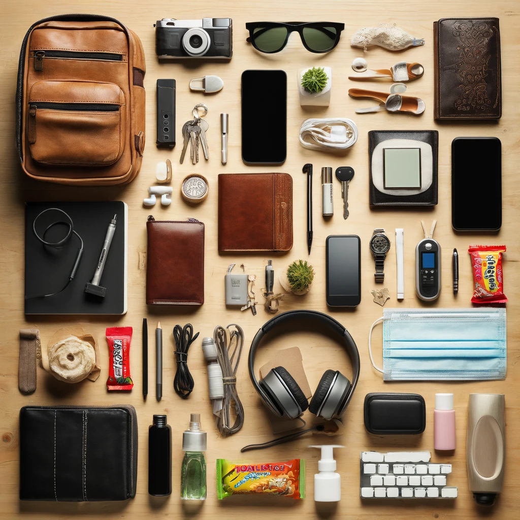 What do men put in cross body bags